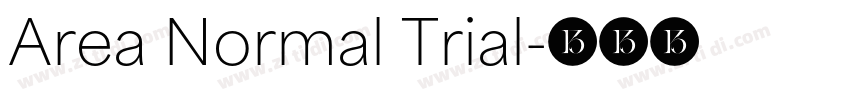 Area Normal Trial字体转换